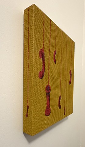 Red Phones on Yelllow Oxide