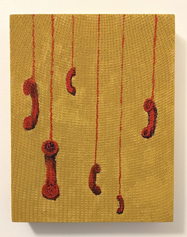 Red Phones on Yellow Oxide