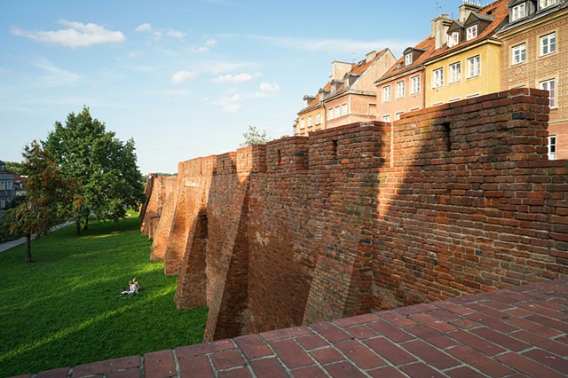 Ancient walls of the old town, Warsaw