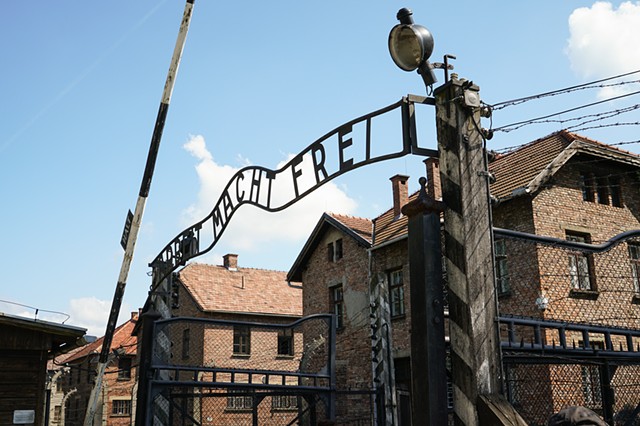Entrance gate to Auschwitz