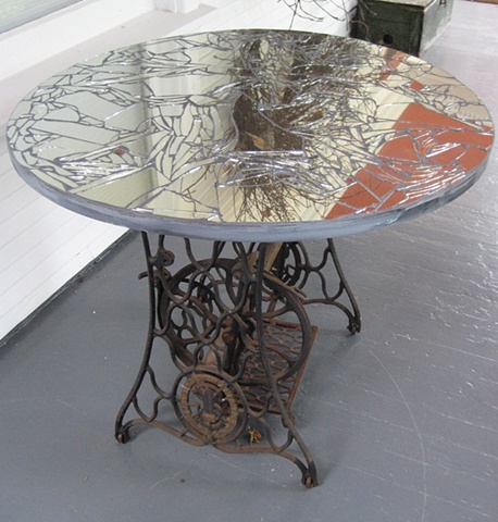 Mosaic Mirror Table