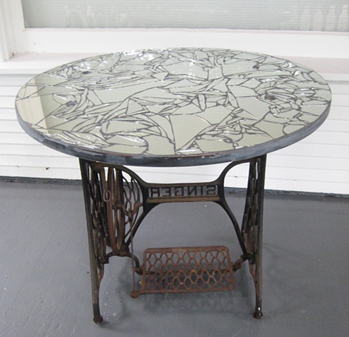 Mosaic Mirror Table