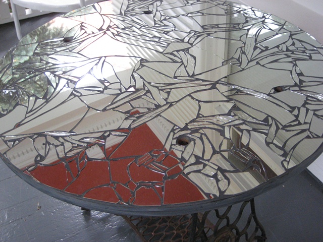 Mosaic Mirror Table