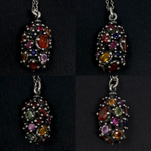 Encrusted Cocoon Pendant