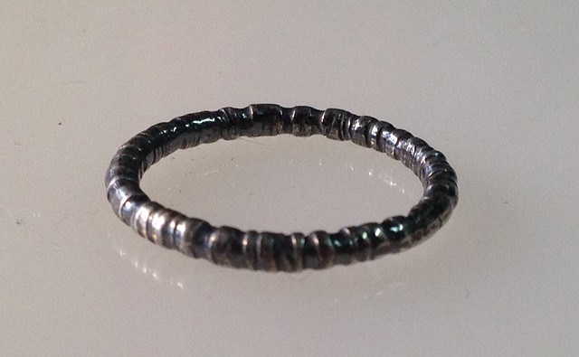 Sterling Earthworm Ring