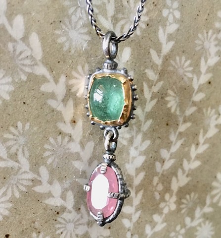 Little Tail Pendant with Tourmaline