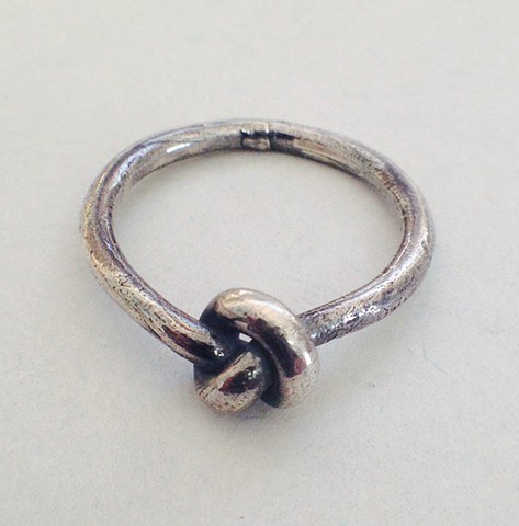 Sterling silver ring knot