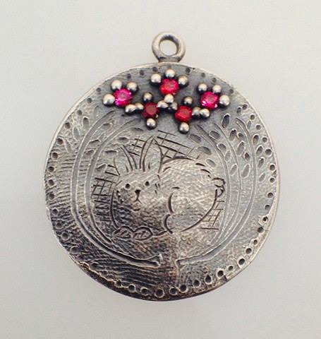 Rabbit in a Thicket Engraved Love Token