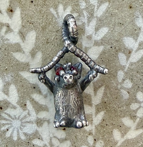 Earthworm Wrangling Mouse Pendant