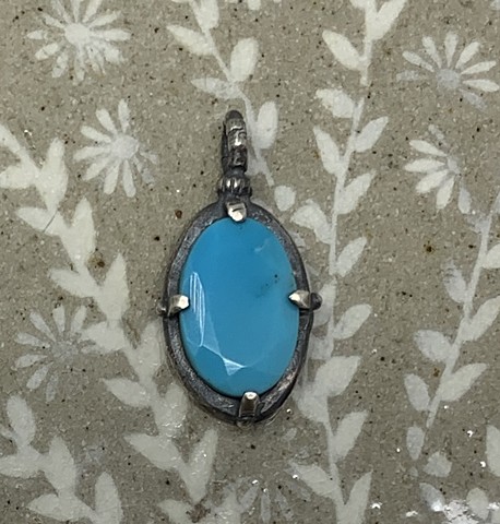 Turquoise and Silver Pendant
