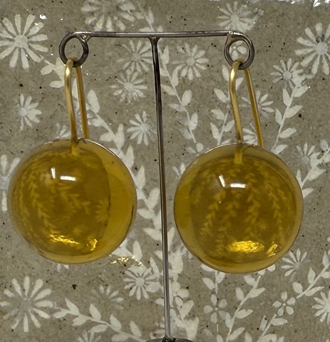 Amber Ball Earrings