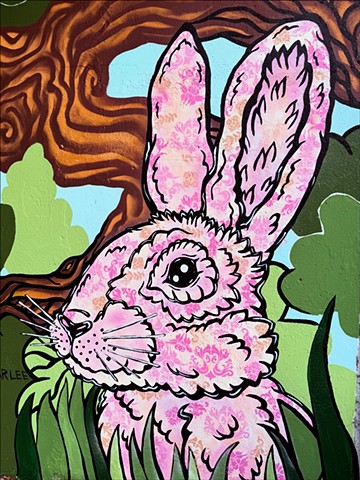 Bunny detail "Day" side mural