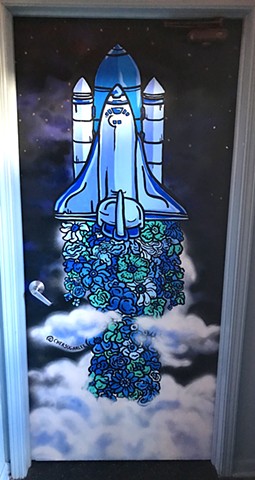 Orbit Room Chicago Blue Rocket Door 