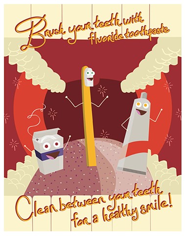 Illustration by Estrella Velez
Product and Licensing 
American Dental Association Poster 