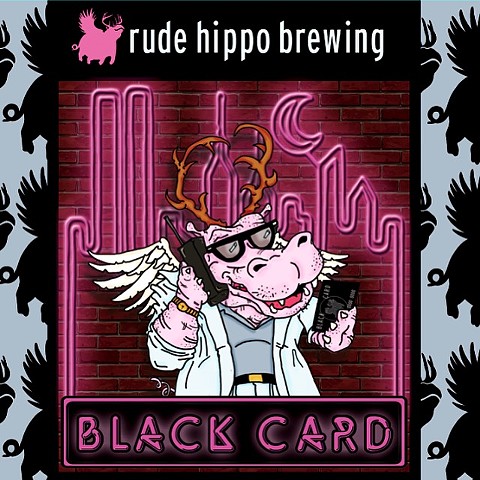 Black Card Label Concept 