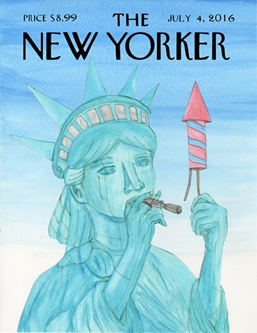 "Lady Liberty" New Yorker Cover 
by: Adolfo Juarez 