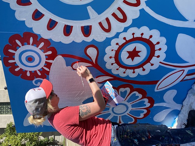 Live Mural Painting for the Chicago Fire Soccer Club 