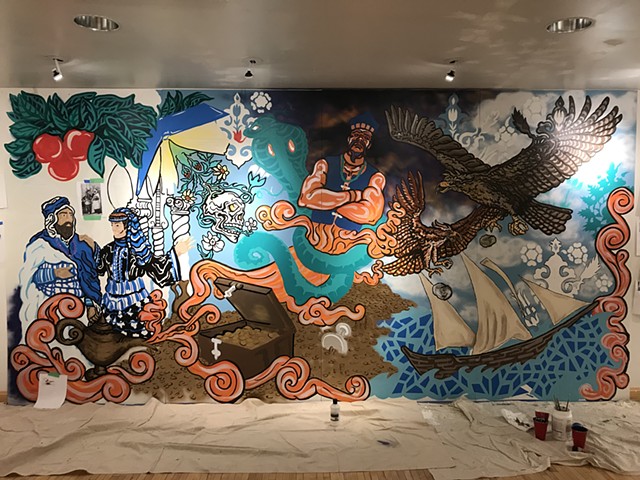VIDEO* 1001 Nights Mural Final Touches 