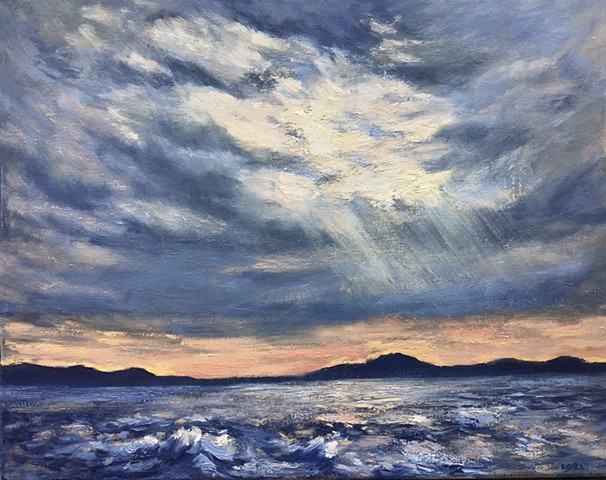 seascape, California ,oil painting
