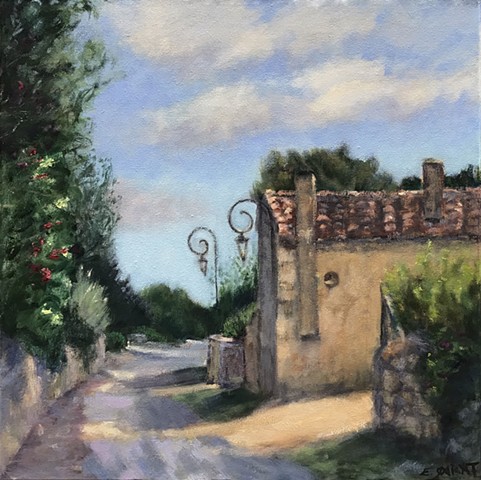 impressionist painting, French village, Provence
