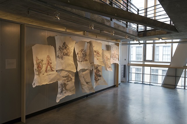 Combats I-IX (installation view, MIT, Rotch Gallery)