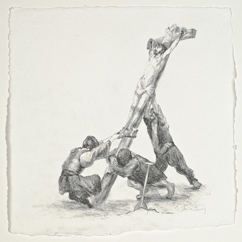 Raising of the Cross, after Rembrandt
