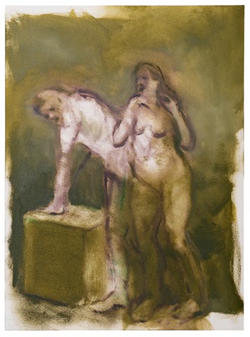 Two Figures with a Box