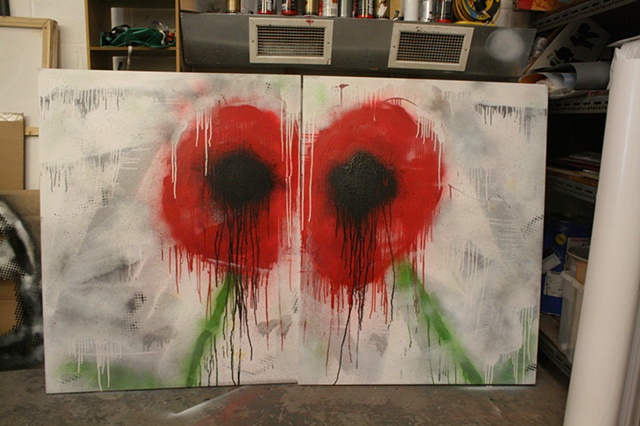 dripping poppies