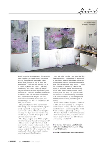 HOUSE OF COCO magazine Vol 21, Feb 2022, "The Artist of the Moment: Lisa Fellerson"