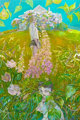 Narrative Painting, Figurative, Foxglove, Landscape
