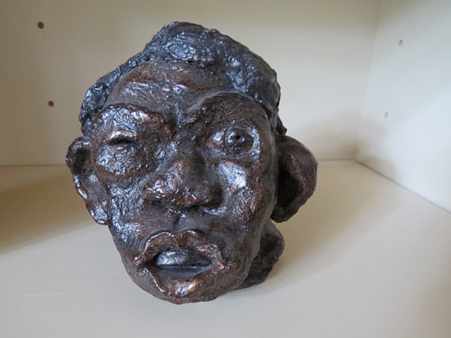 Cast bust of boxer unsigned 