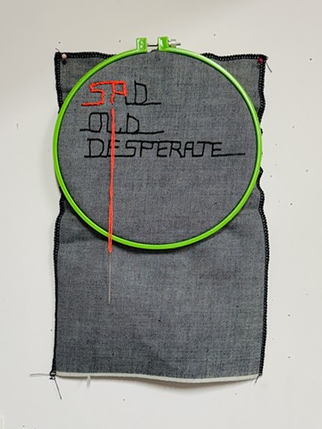 embroidered drawings