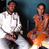 Journalist Gurdeep Singh and his daughter.
Gurdeep self- publishes the 'Vananchal Broadsheet 
Ambagarh Chowki, Chattisgarh