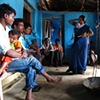 Bhan Sahu, activist, video blogger and single mother urging villagers of Moorpara to speak and act up!

She can be heard on cgnetswara.org