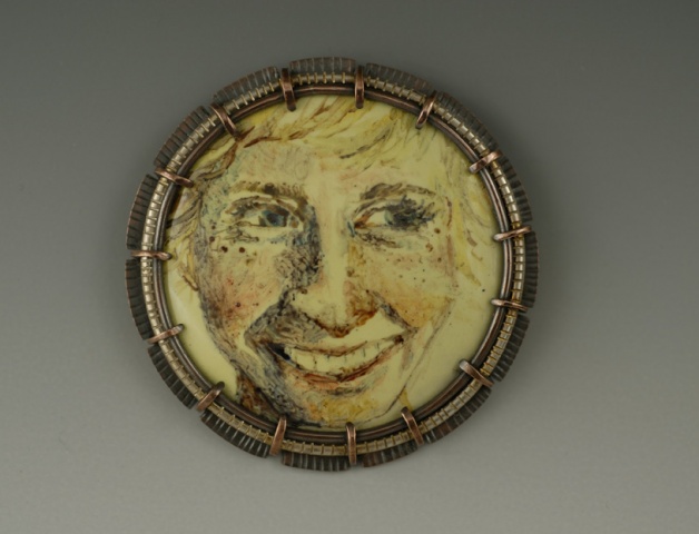 Laughing (from the Self-Portrait Brooch series)