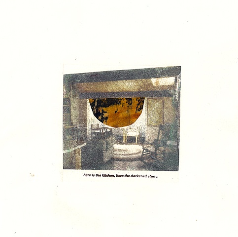 here is the kitchen, here the darkened study