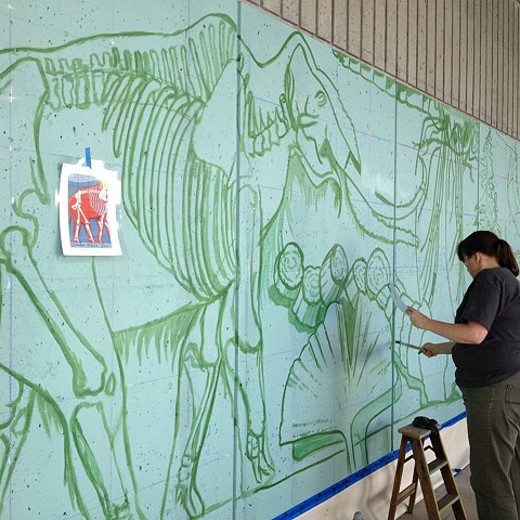 2015 Campus Mural in progress - Design by Justin Gibbens