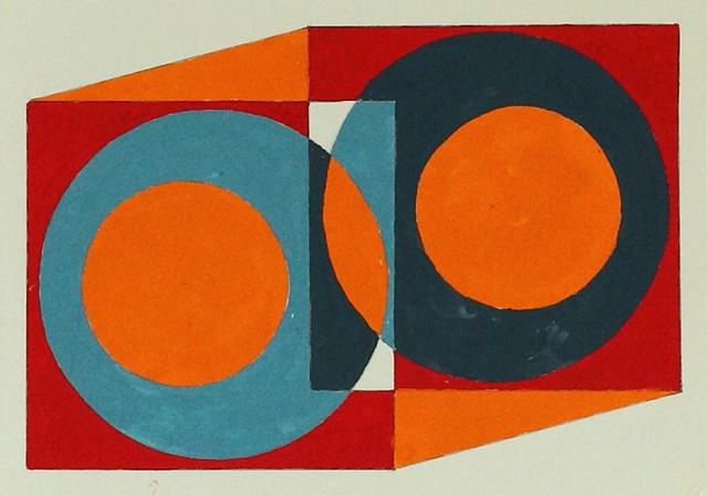 work on paper, gouache, minimal, art, high key color, spatial theory