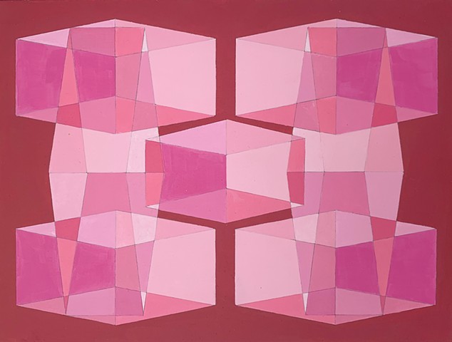 Interlocking Cube Study ~ 5 Pink