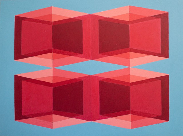 Inner/Outer Cubes Study ~ 4 Red