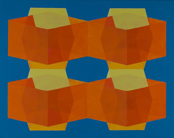 Interlocking Cubes ~ Yellow/Orange #1