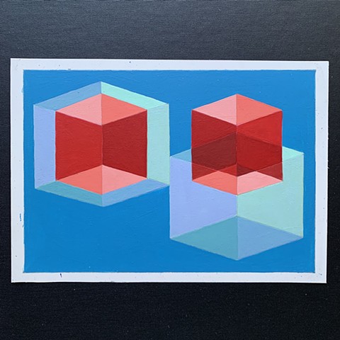Inner/Outer Cubes Study ~ 2 red