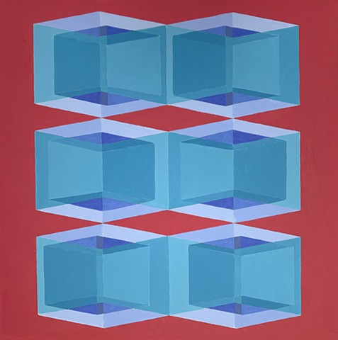 Inner/Outer Cubes Study ~ 6 Blue