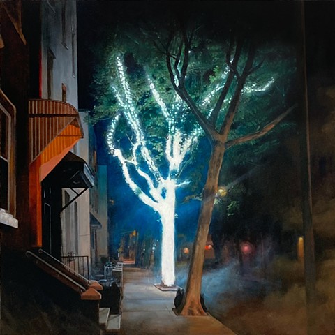 A Tree Glows in Brooklyn