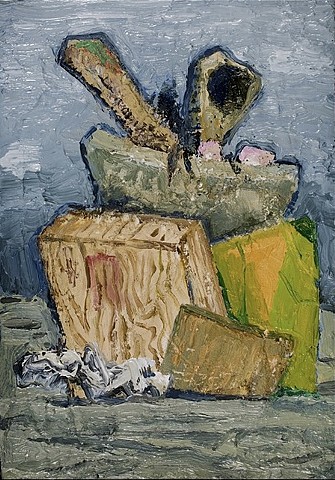 William Lewis, painting, gargage, still life