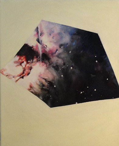 epstro oil on canvas abstract horseshoe nebula galaxy cosmos cosmic geometric geometry sacred