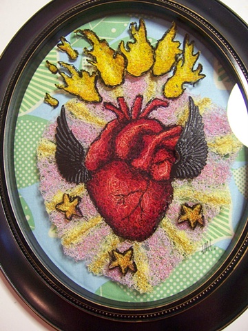 Sacred Heart Lace Tattoo