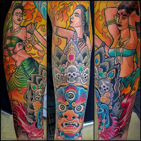 Mara and his Daughters Tattoo by Adam Sky, San Francisco, California