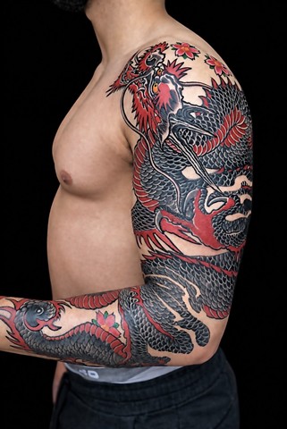 Dragon Tattoo by Adam Sky, San Francisco, Bay Area, California