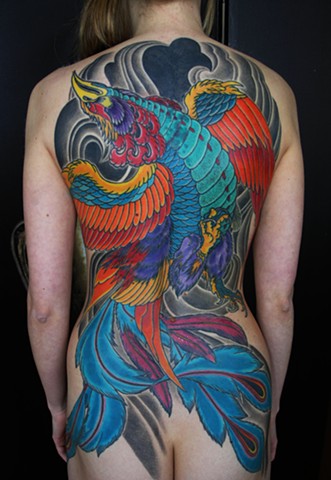 Phoenix tattoo by Adam Sky, San Francisco, California